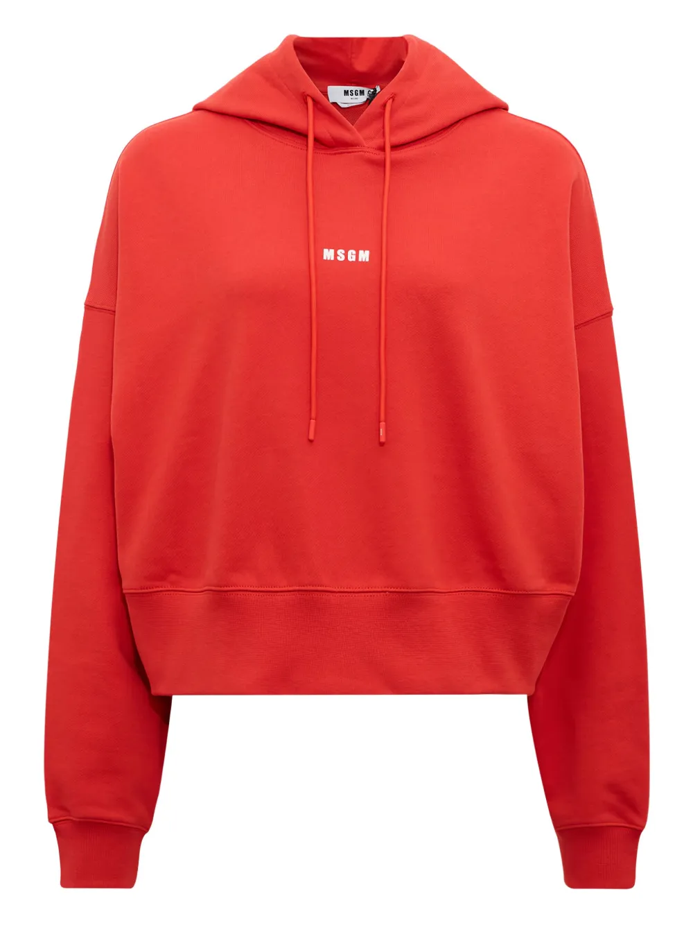 MSGM chest-logo hoodie | Red | Image 1