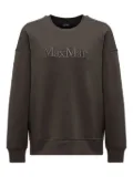 'S Max Mara Monza embroidered-logo patch-pocket sweatshirt - Brown