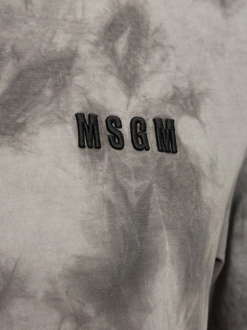Msgm Tie-dye T-shirt In Gray