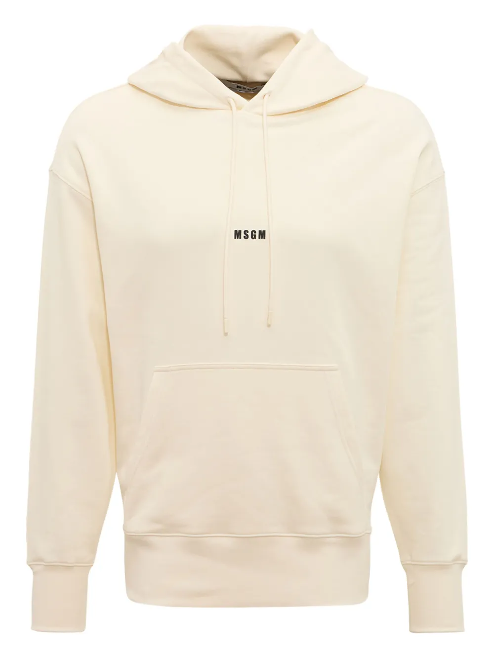 MSGM logo-print cotton hoodie | Neutrals | Image 1