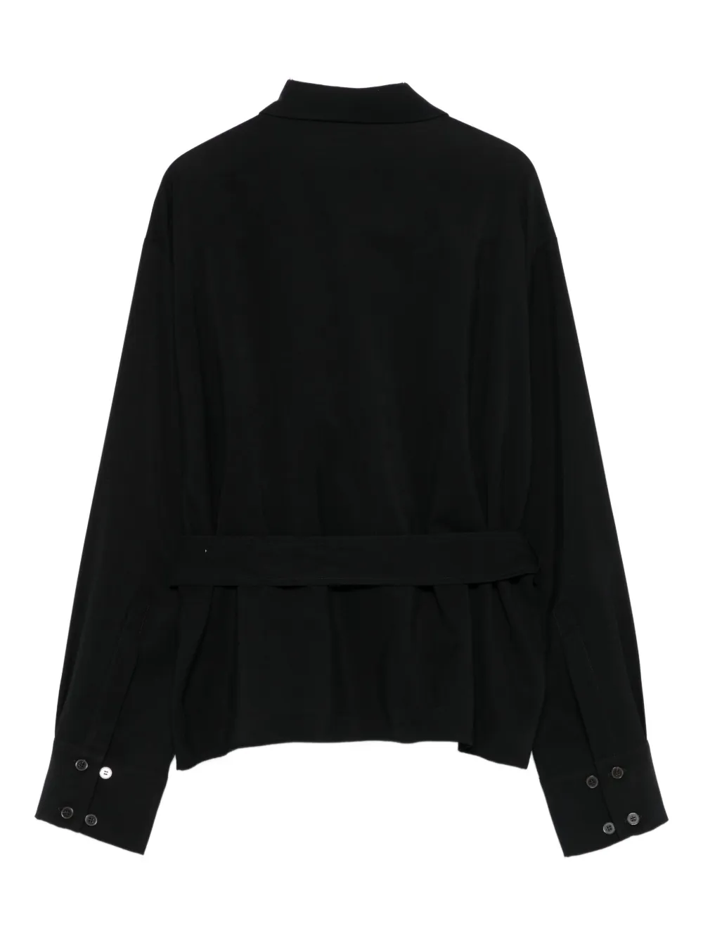 Alysi belted shirt - Zwart