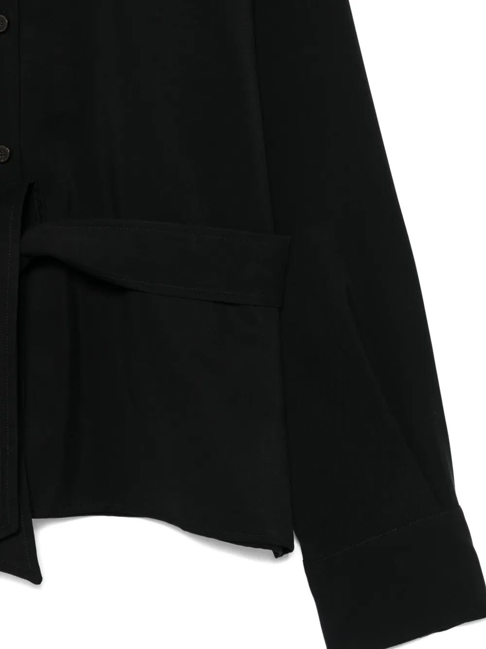 Alysi Belted Shirt In Black