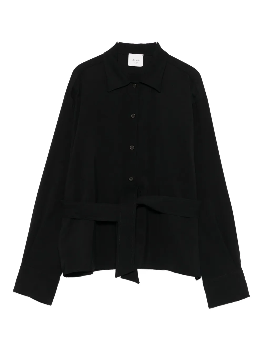 Alysi Belted Shirt In Black