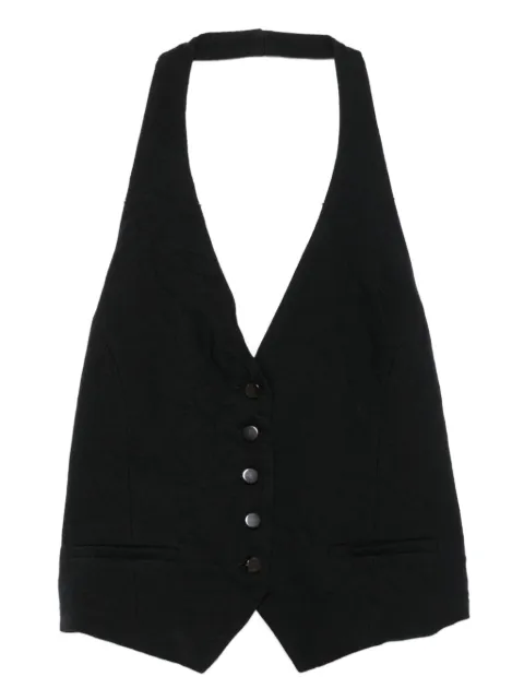 Alysi halterneck buttoned waistcoat
