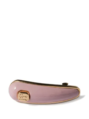 ヘアアクセサリー MiuMiu FW25 Gold l hair clip (5IF2182DTU F0056) ミュウミュウ Miu Miu MIUMIU ヘアクリップ 5IF218 2DTU ロゴ