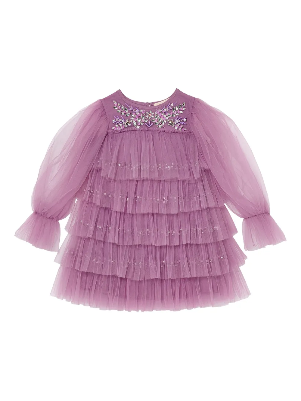 Tutu Du Monde Violet verfraaide gelaagde jurk Paars