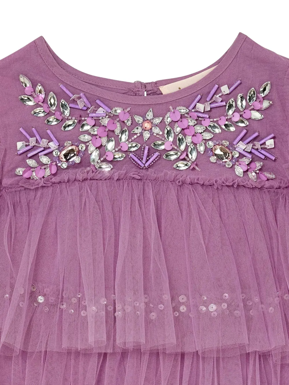 Tutu Du Monde Lady Violet verfraaide gelaagde jurk Paars