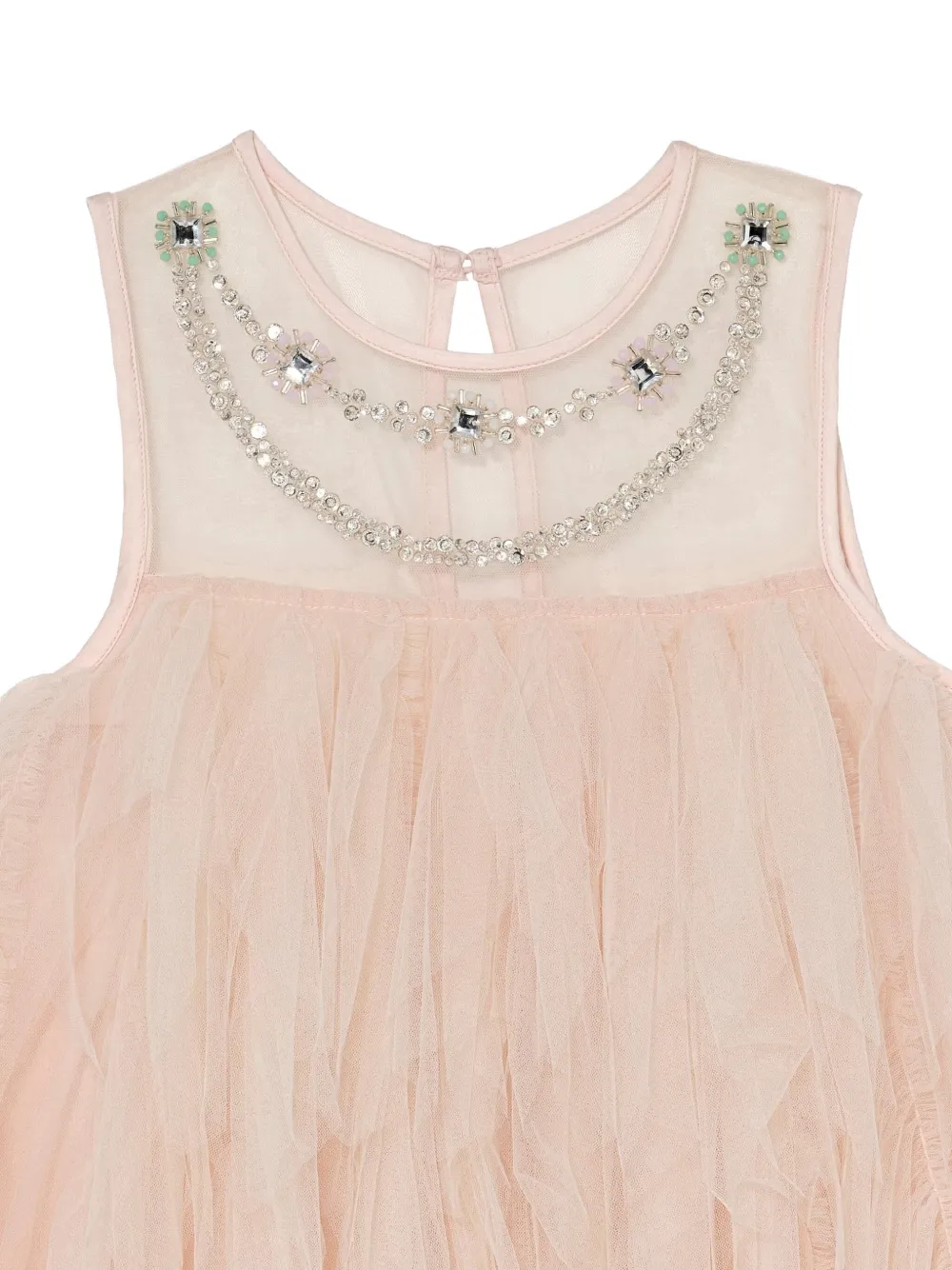 Tutu Du Monde Guilded Splendor verfraaid jurk met ruches Beige