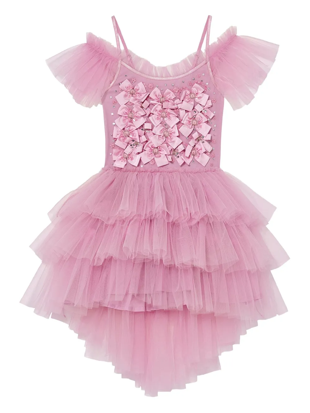 Tutu Du Monde Ballet Bow jurk met ruches Roze