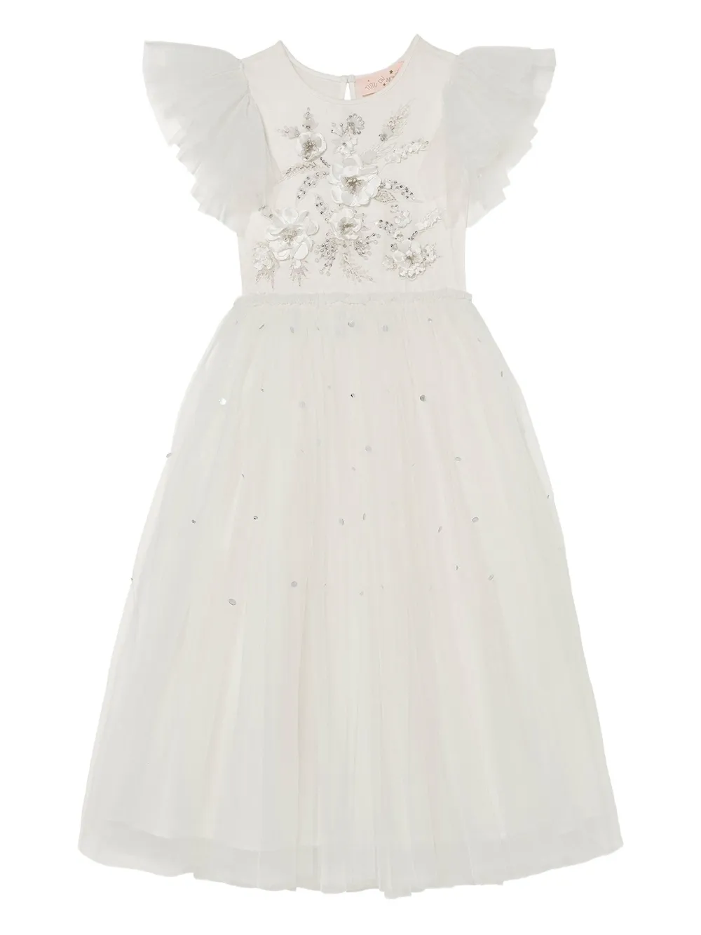 Tutu Du Monde Jurk met bloe en tule Wit