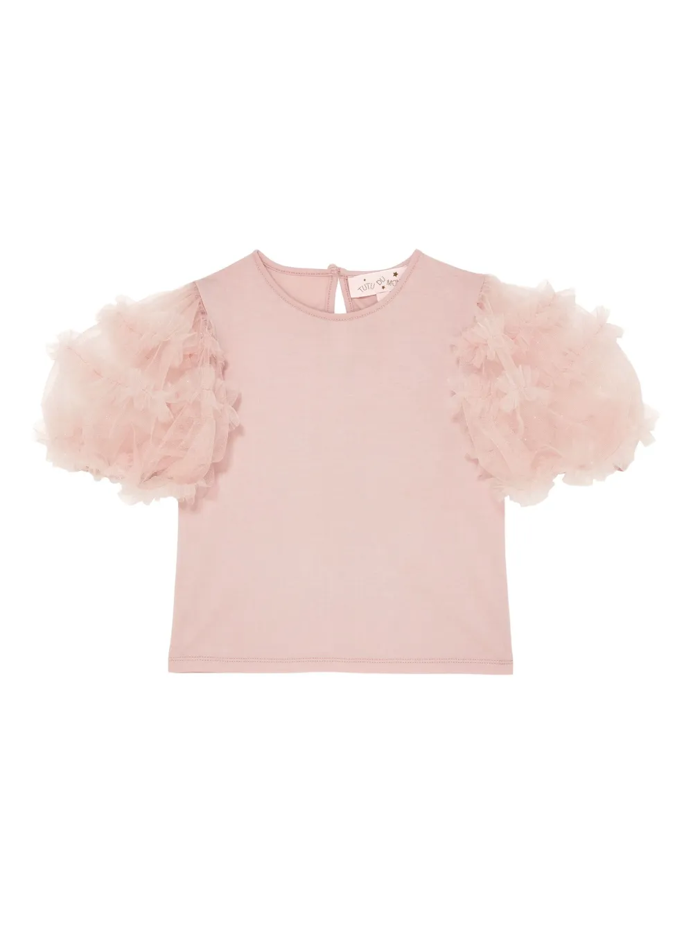 Tutu Du Monde Diamond Dust tulle-sleeve top - ピンク Tutu Du Monde Diamond Dust tulle-sleeve top - ピンク