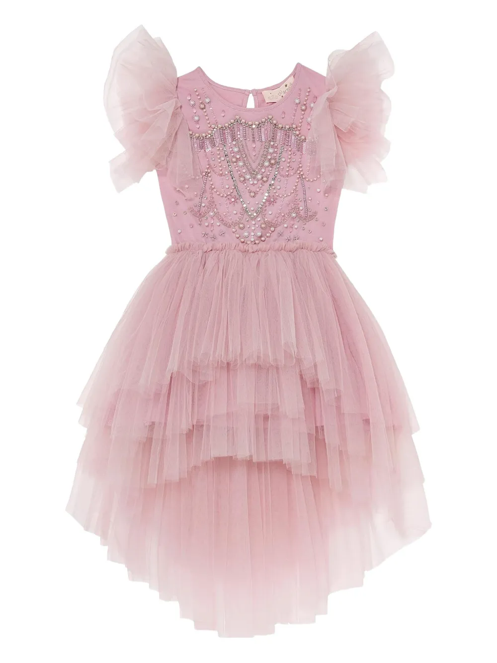 Tutu Du Monde Ballroom Bliss verfraaide tulen jurk Roze