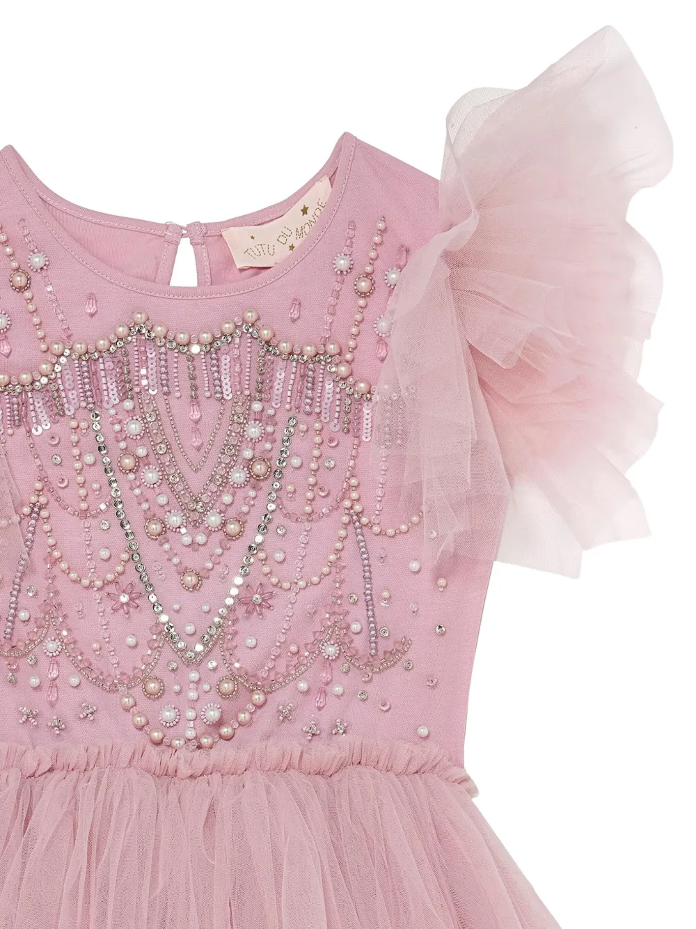 Tutu Du Monde Ballroom Bliss verfraaide tulen jurk Roze