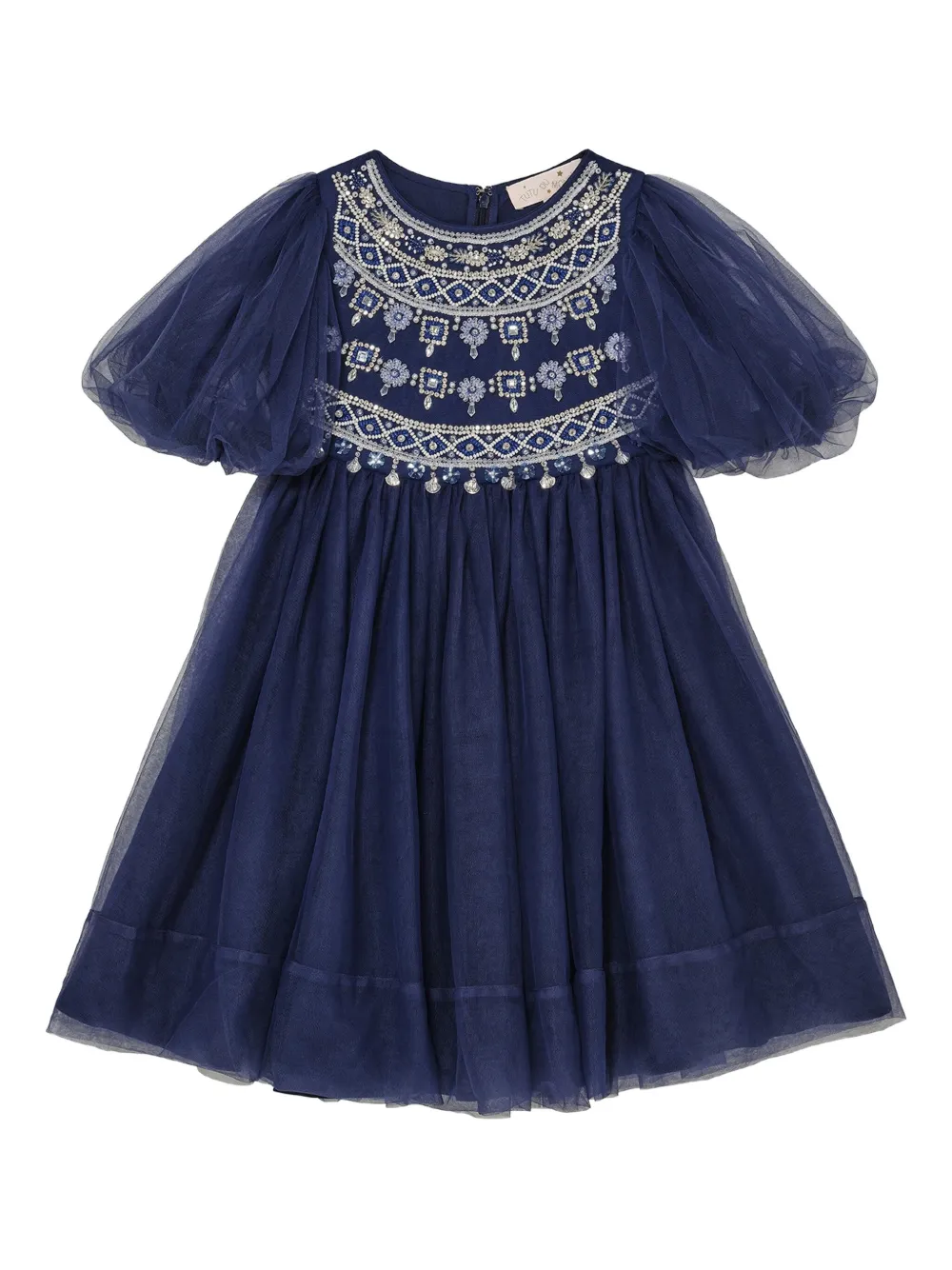 Tutu Du Monde Starlight Serenade verfraaide jurk met ballonmouwen Blauw