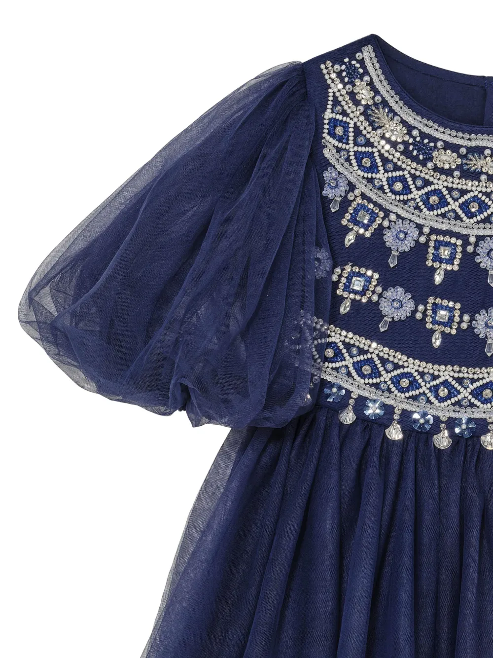 Tutu Du Monde Starlight Serenade verfraaide jurk met ballonmouwen Blauw