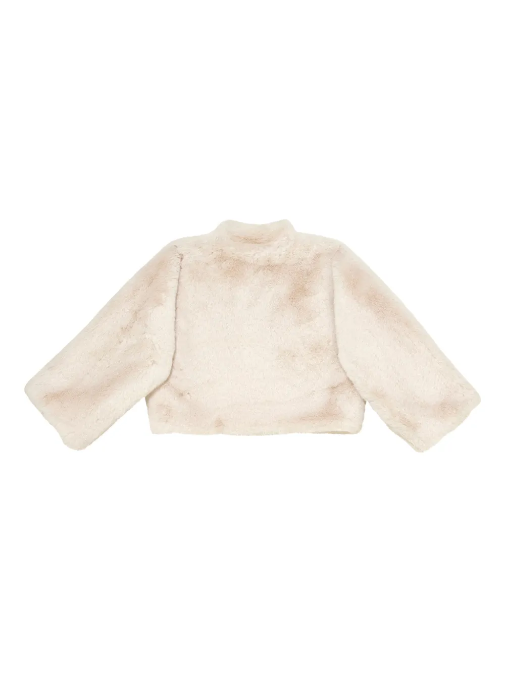 Tutu Du Monde Promenade verfraaid jack van imitatiebont Beige
