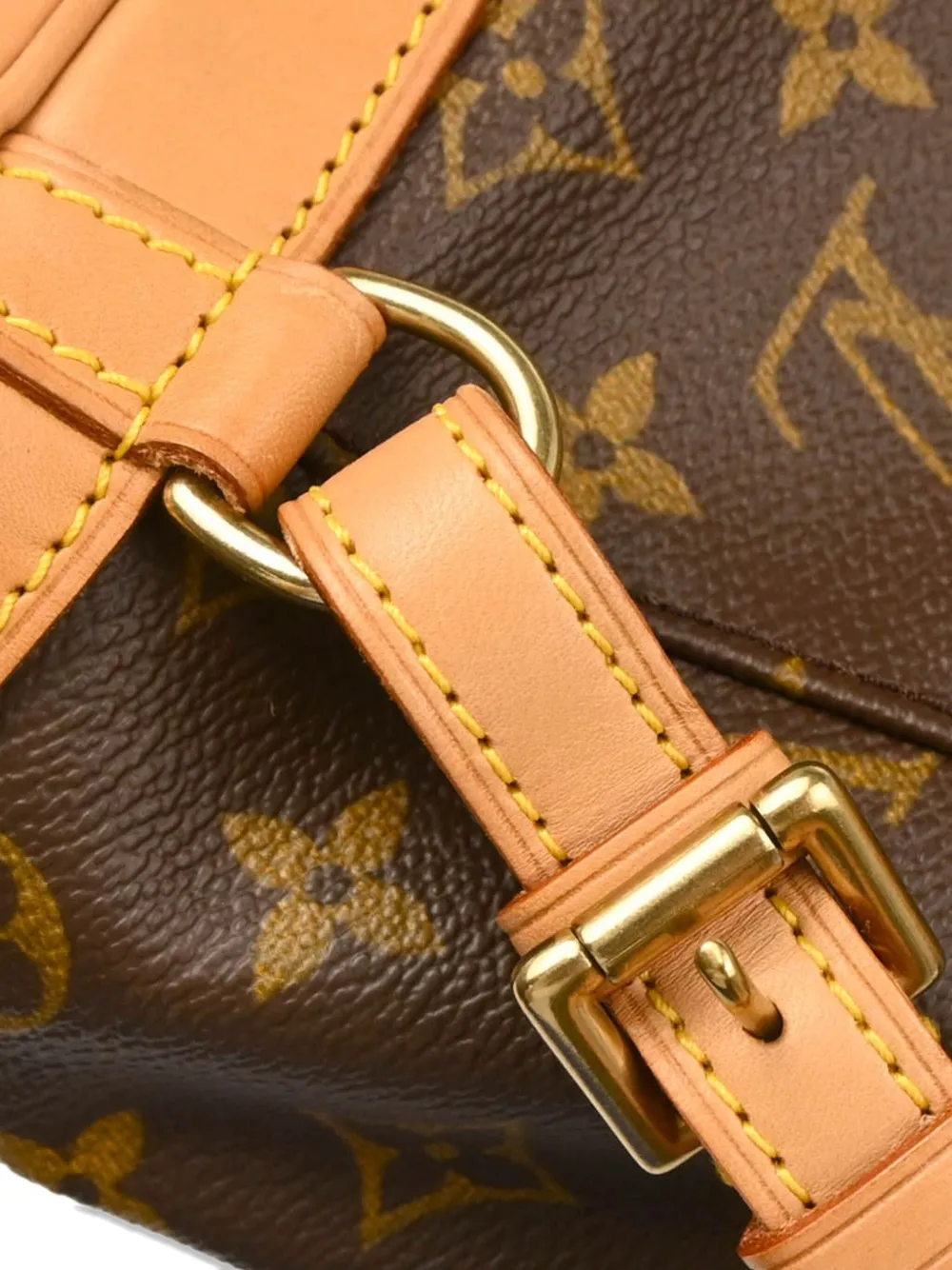 Pre-owned Louis Vuitton 1997 Mini Montsouris Backpack In Brown