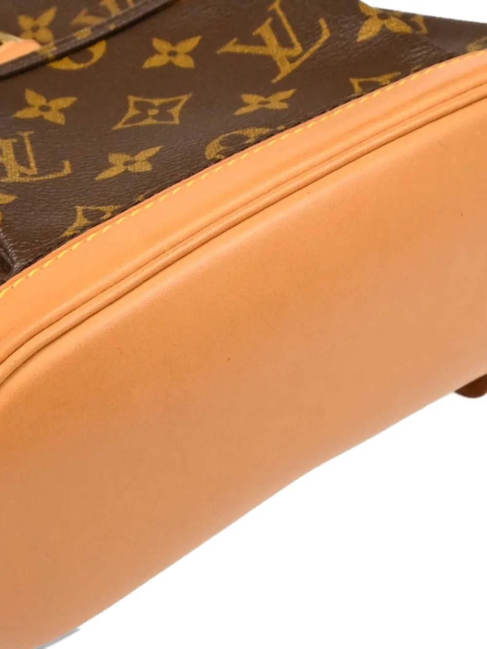 Pre-owned Louis Vuitton 1997 Mini Montsouris Backpack In Brown