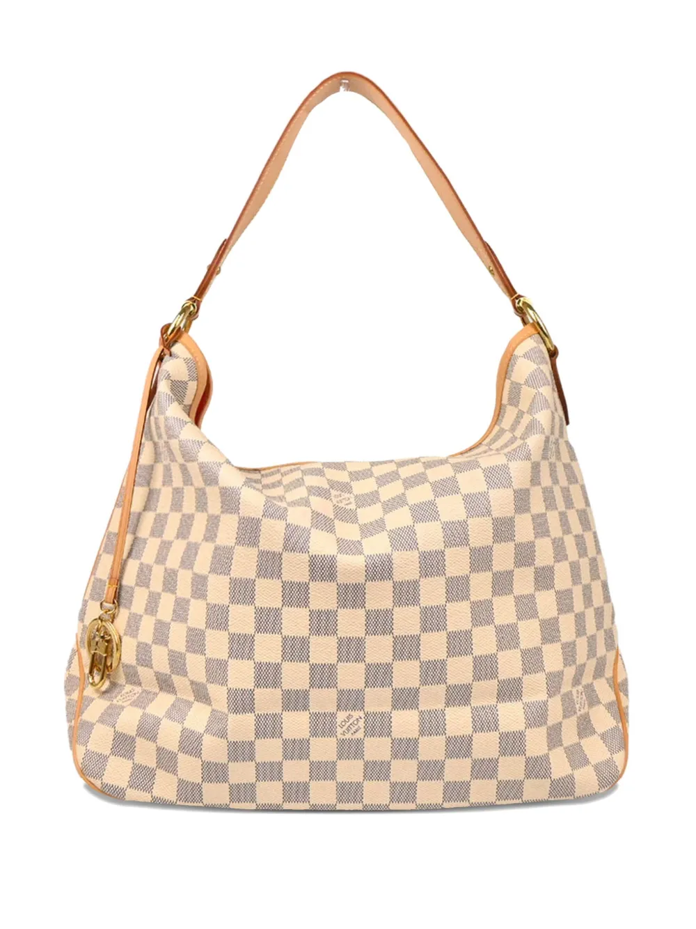 Pre-owned Louis Vuitton 2015 Damier Azur Delightful Pm Tote Bag In White