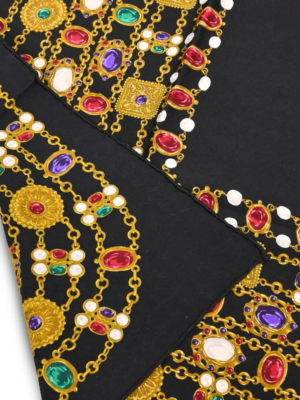 Pre-owned Chanel 1990-2000s Printed Scarf In Black