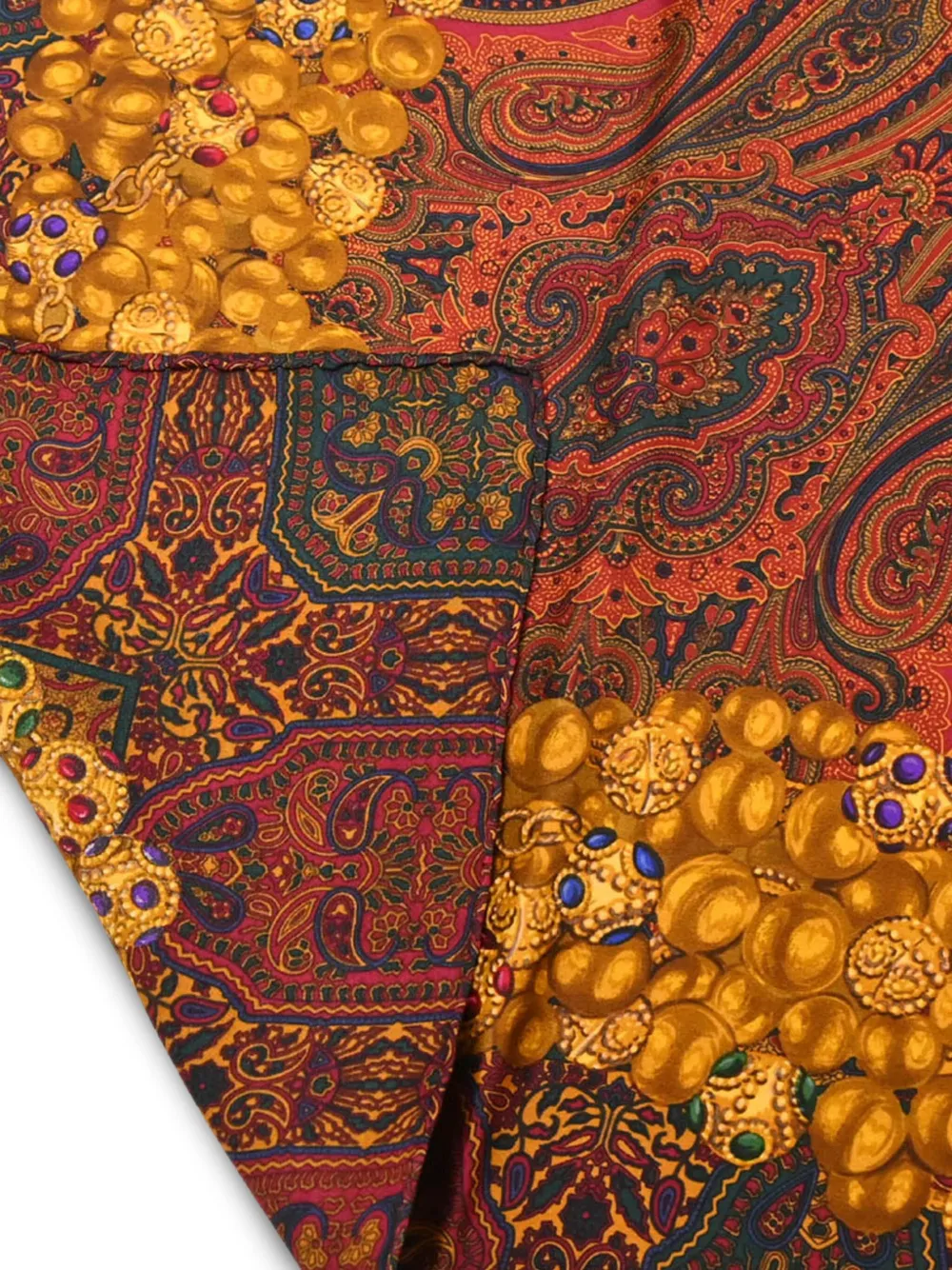 Pre-owned Chanel 1990s Paisley-print Scarf In Red