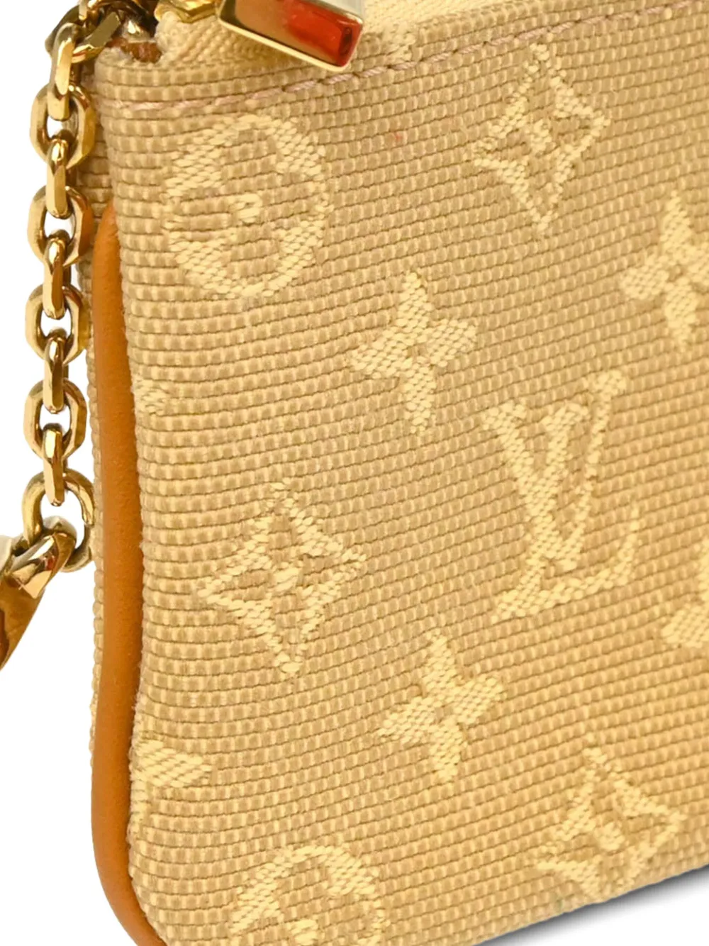 Pre-owned Louis Vuitton 2003 Mini Monogram Wallet In Neutral