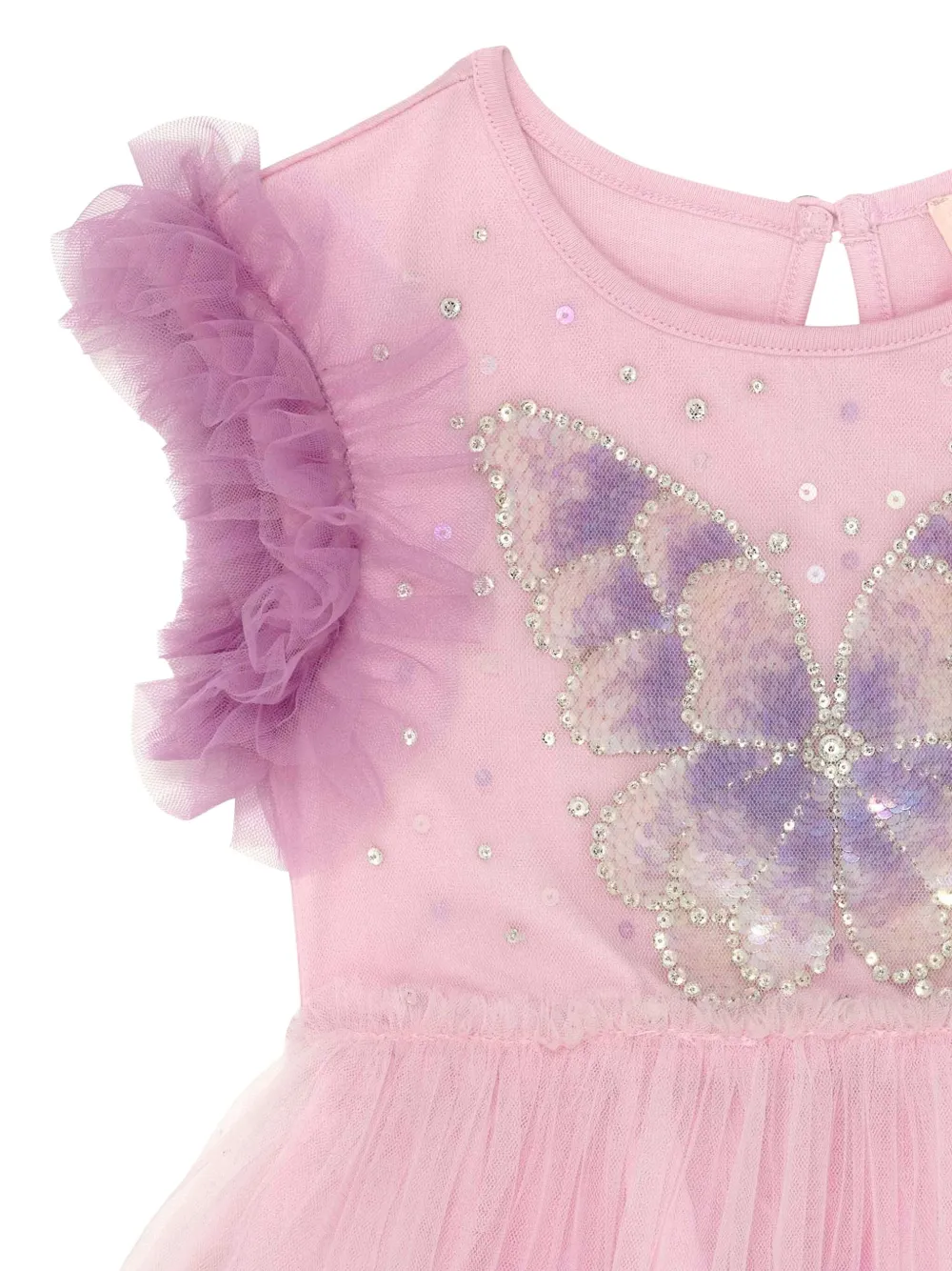 Tutu Du Monde Pretty Papillon tulen jurk met pailletten en ruches Roze