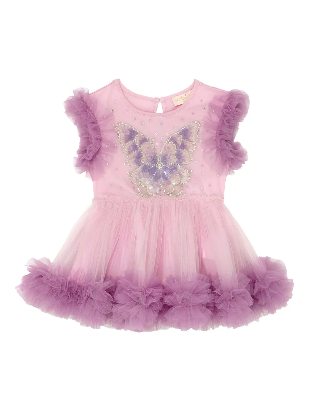 Tutu Du Monde Pretty Papillon tulen jurk met pailletten en ruches Roze