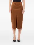 LIU JO split-front skirt - Brown
