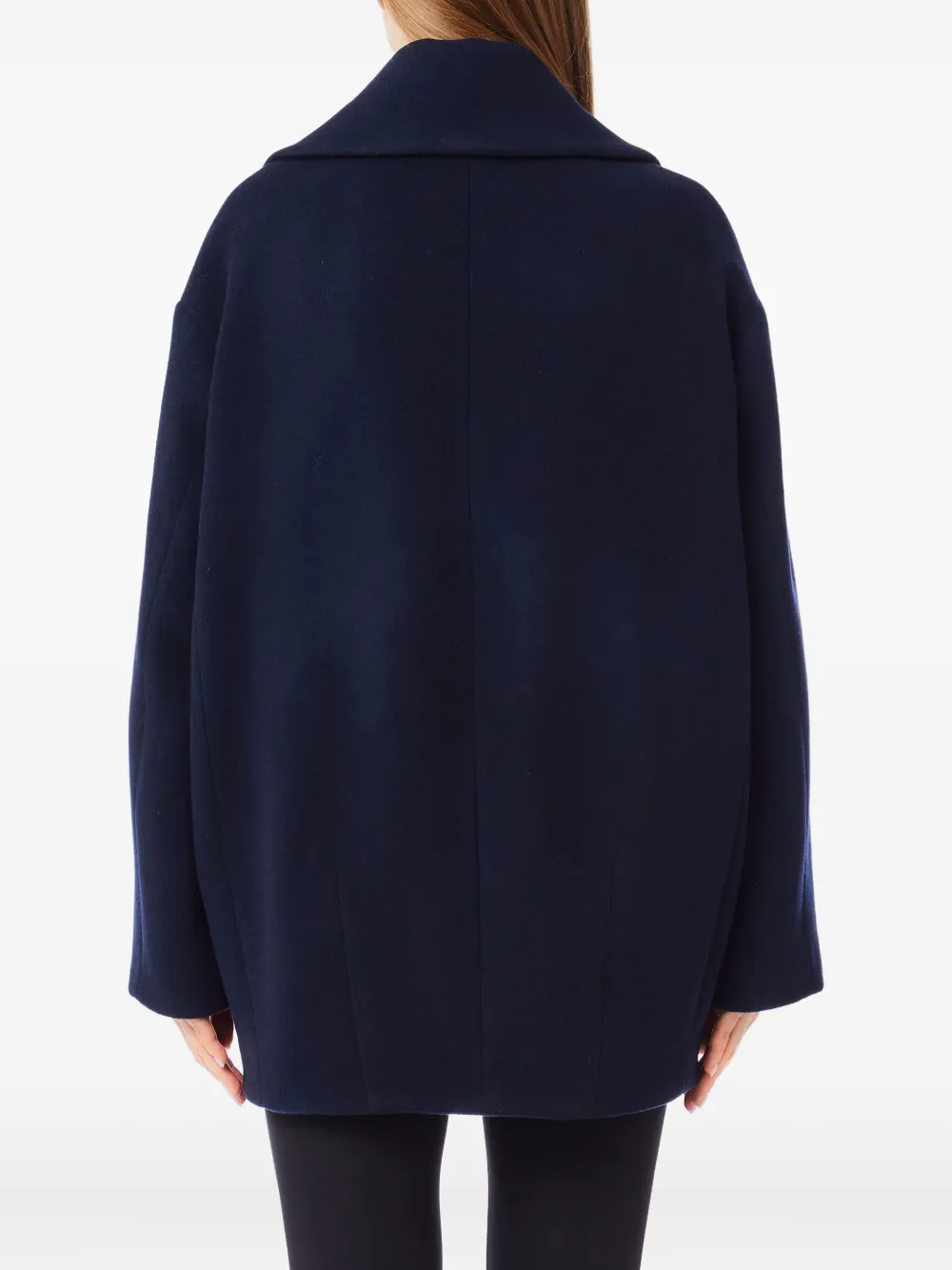 Liu •jo Double-breasted Chain-embellished Peacoat In Blue