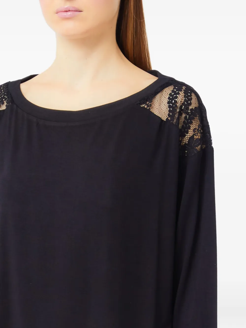 Liu •jo Better Long-sleeve T-shirt In Black