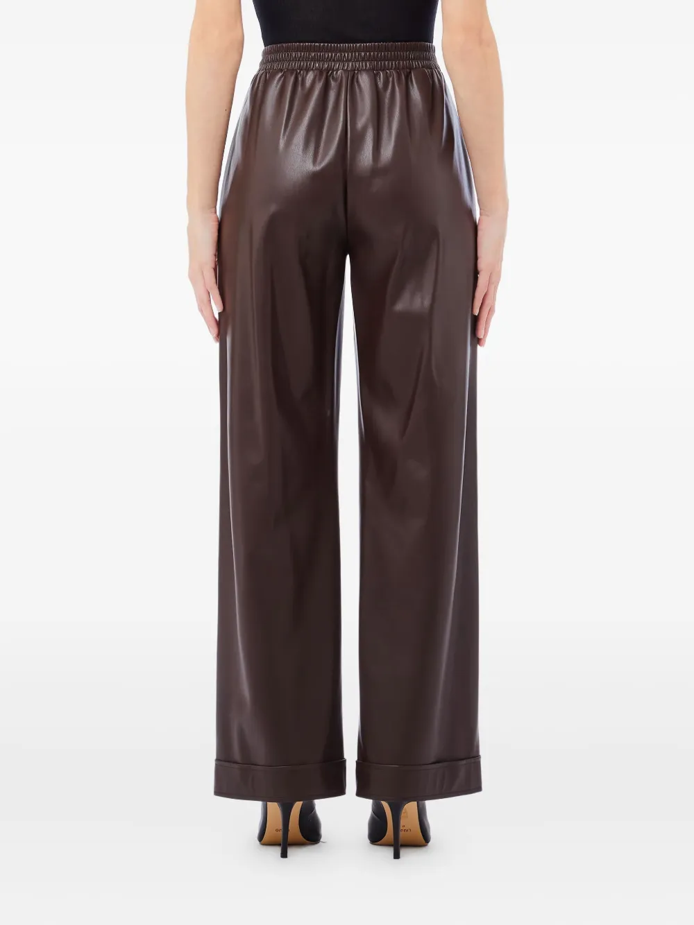 LIU JO pleated-cuff straight-leg trousers - Bruin