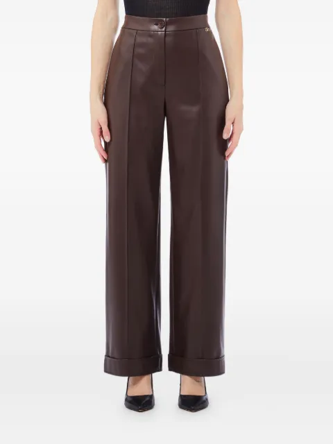 LIU JO pleated-cuff straight-leg trousers
