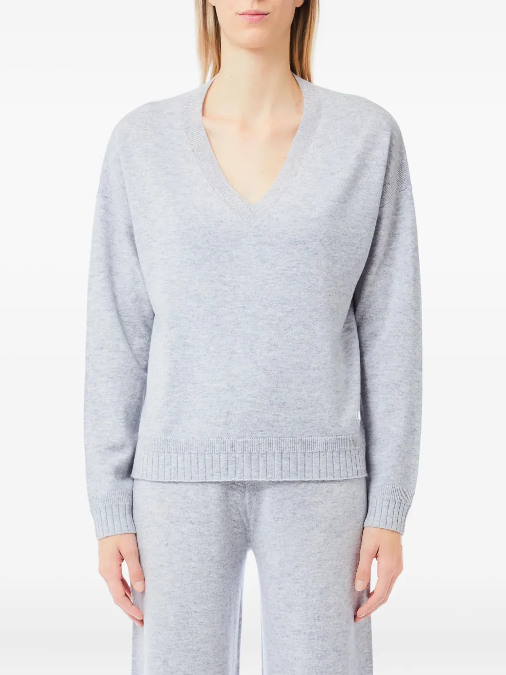 LIU JO V-neck ribbed-hem sweater | Grey | Image 1