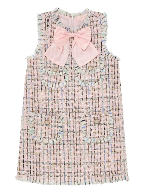 Tutu Du Monde Texas Hold'Em bow-embellished tweed dress