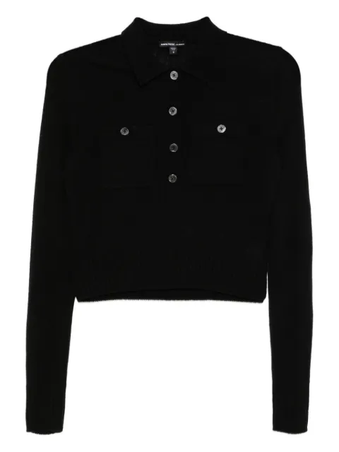 James Perse cashmere polo top
