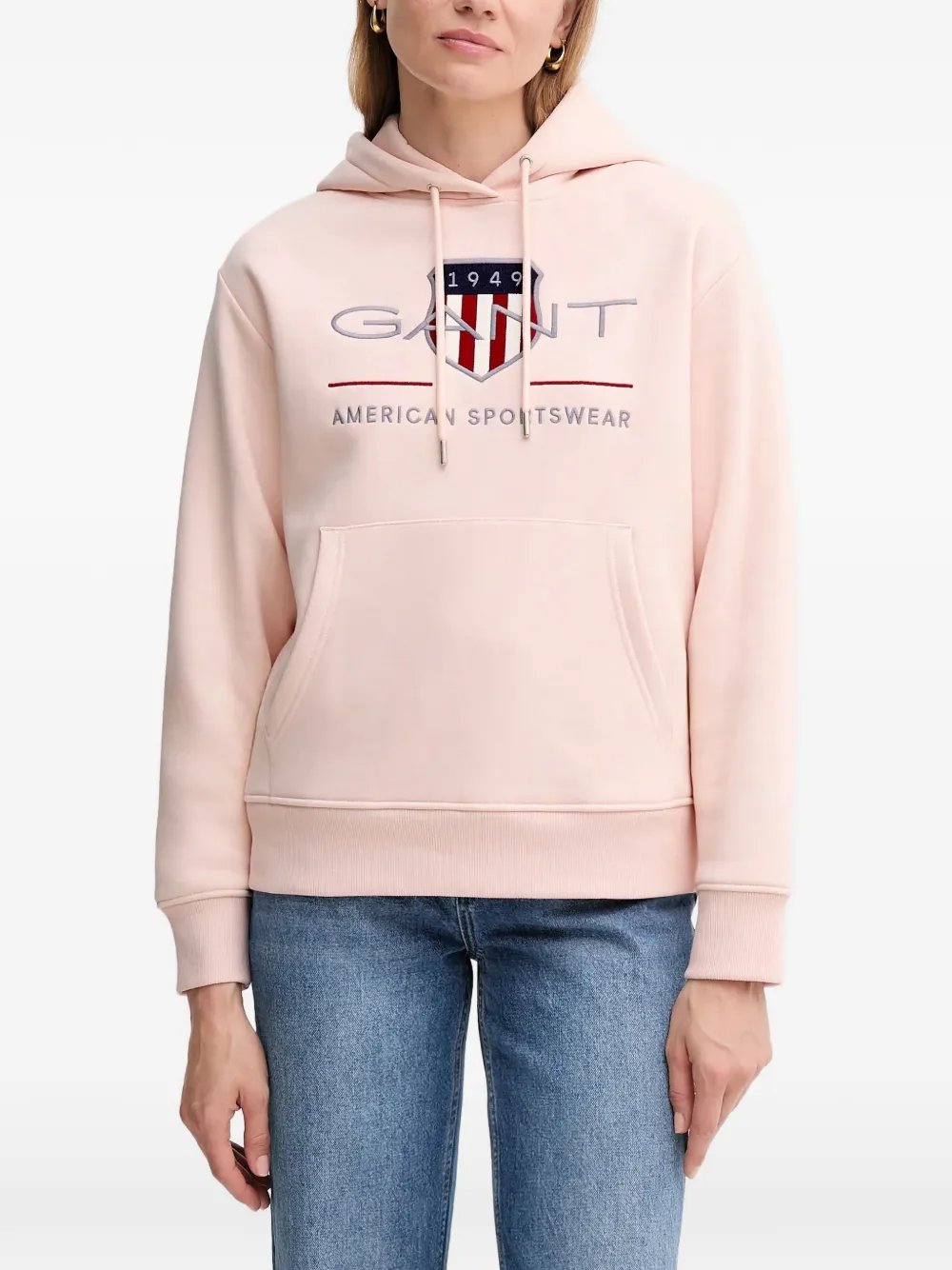 Gant Archive Shield Hoodie In Pink