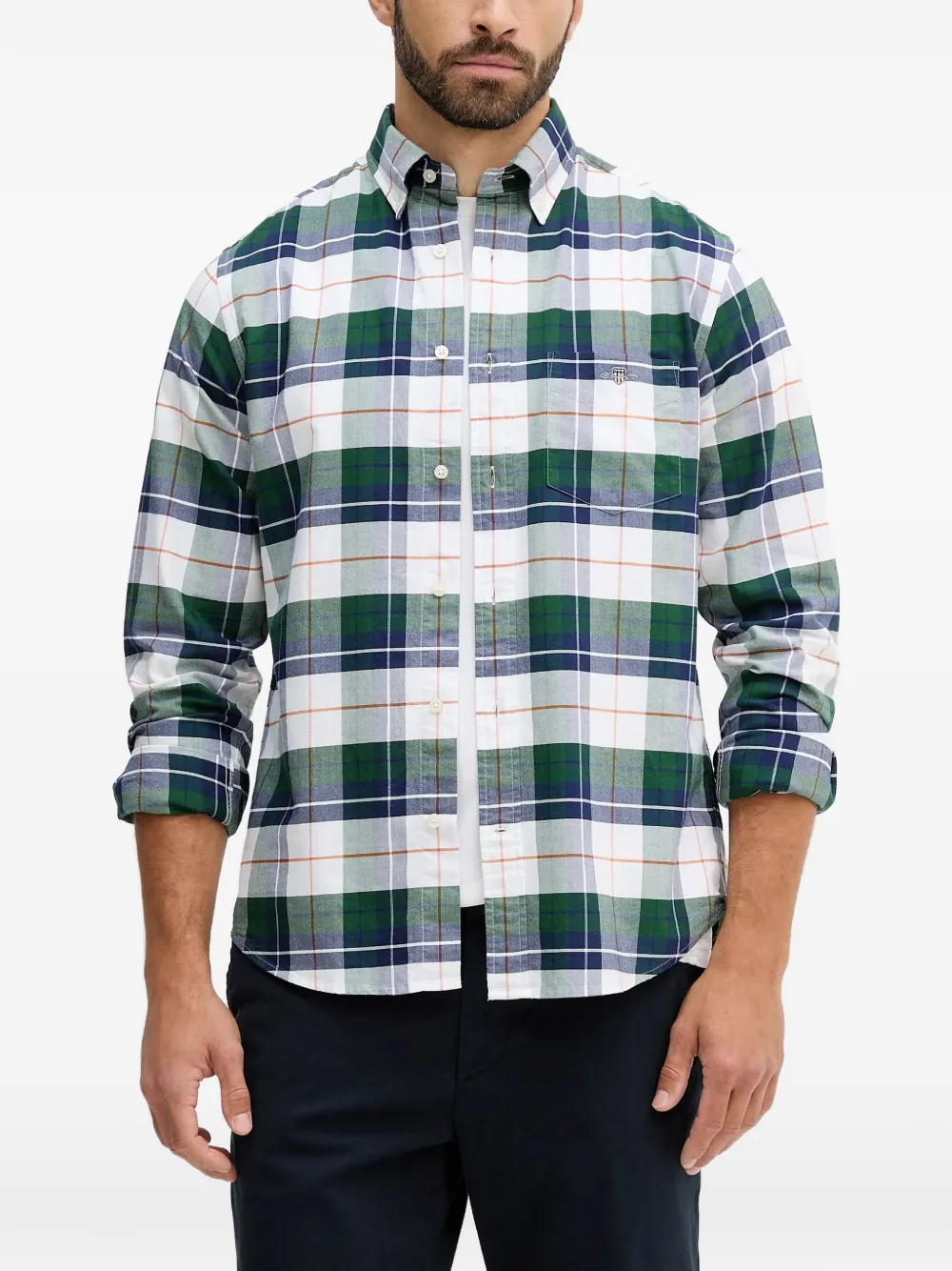 Gant checked Oxford shirt | White | Image 1