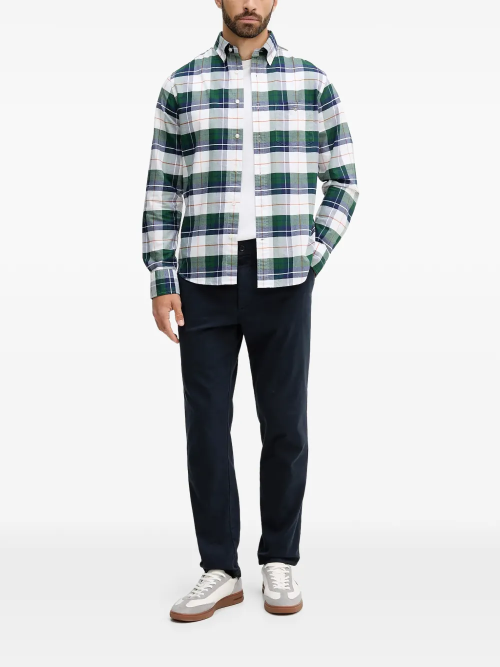 Gant checked Oxford shirt - Wit
