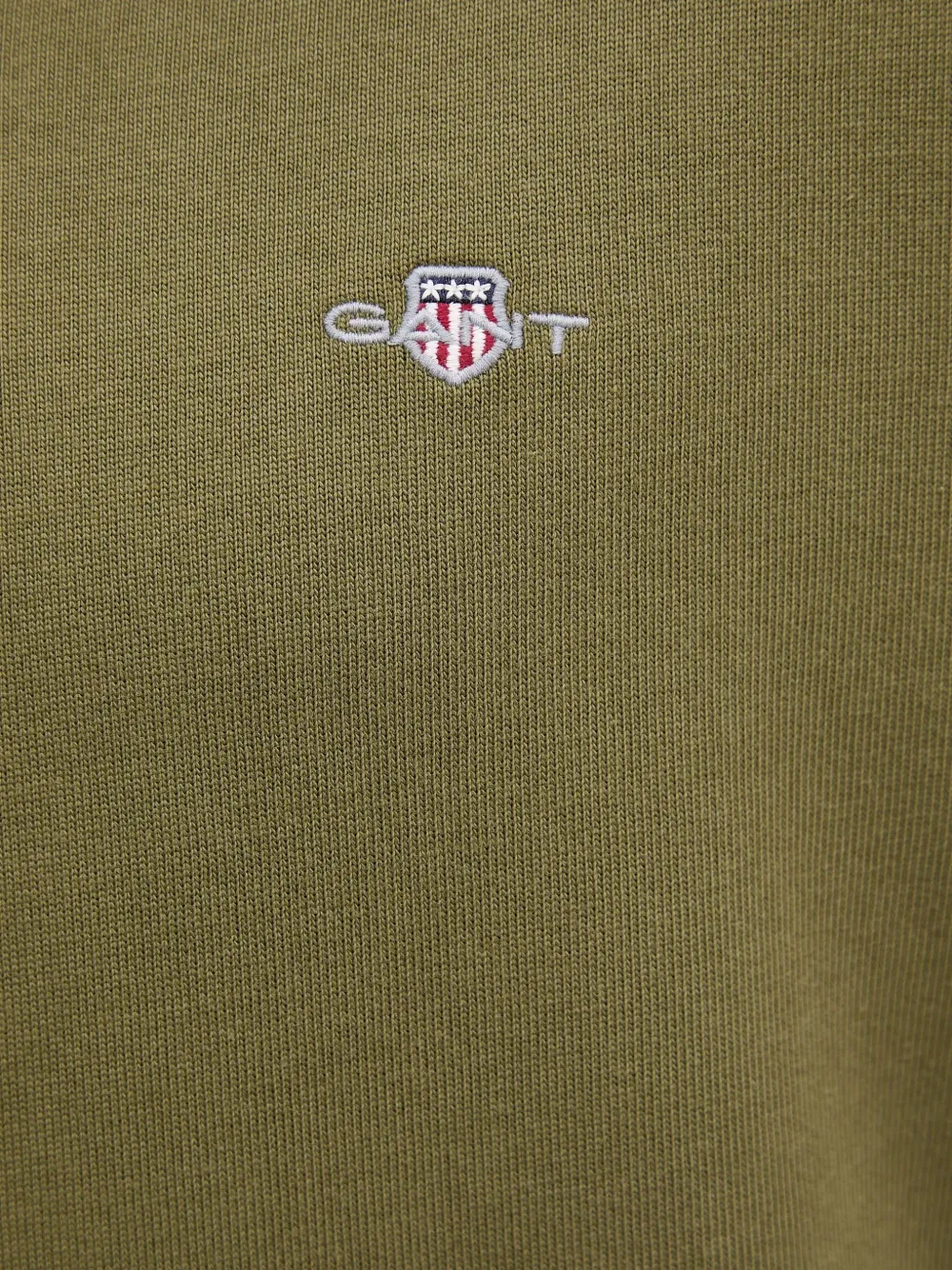 Gant Chambray-collar Polo Shirt In Green