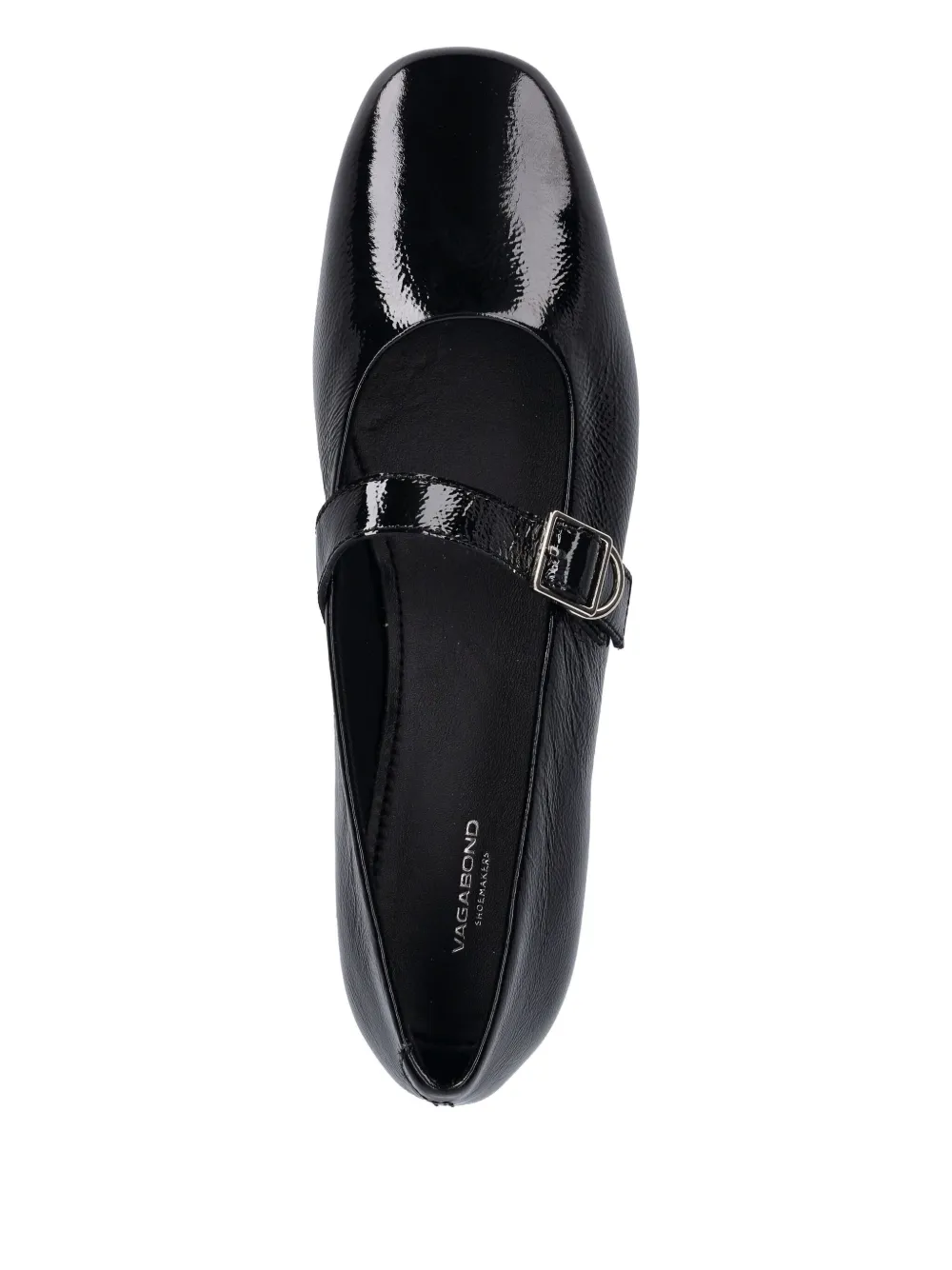Vagabond Jolin Buckle-strap Ballet Flats In Black