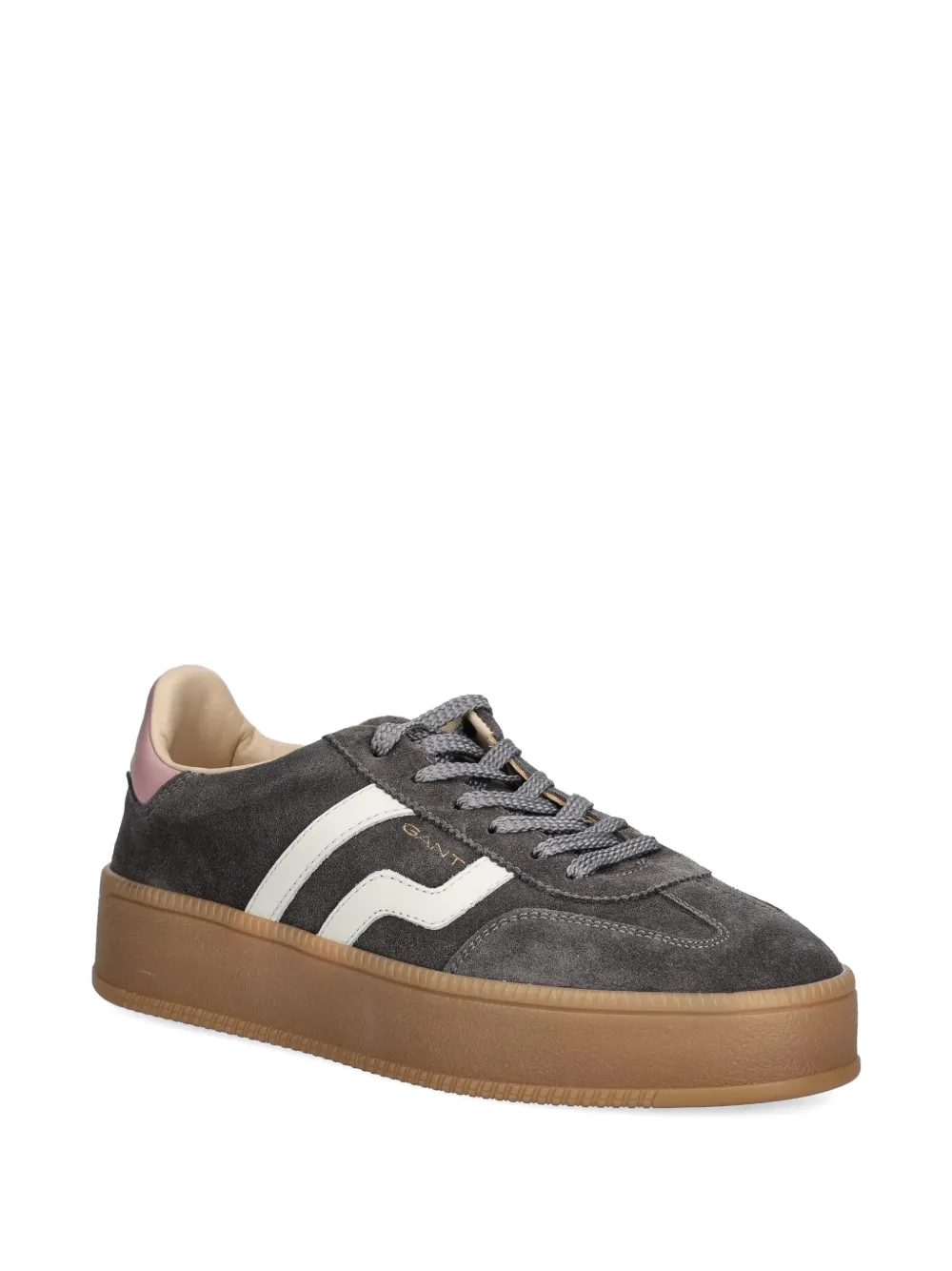 Gant Cuzmani suède sneakers met plateauzool Grijs