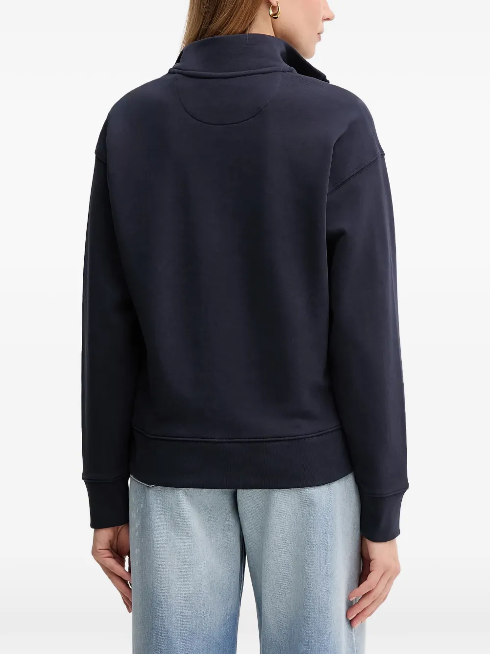  Gant Half-zip Embroidered Sweatshirt - Blue 