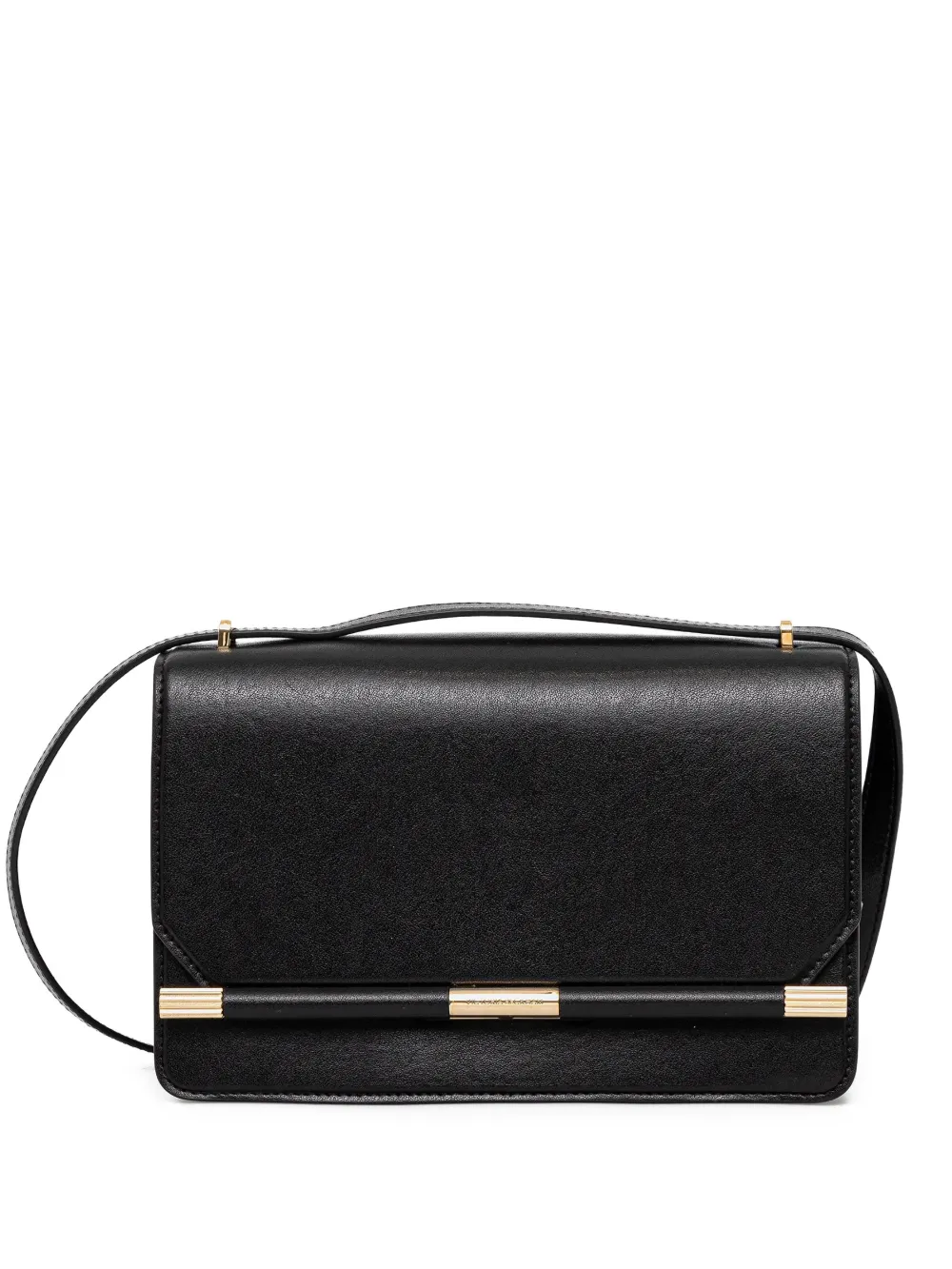 Victoria Beckham Flap-closure Leather Cross-body Bag In Black