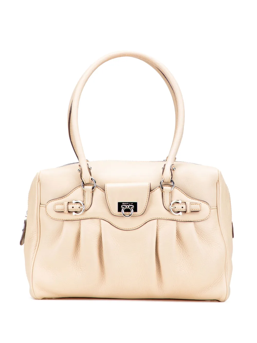 Ferragamo Pre-Owned 2021 Leather Gancini Pleated handbag | Brown | Image 1