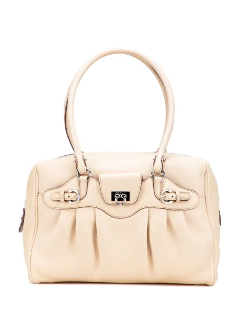 Ferragamo Pre-Owned 2021 Leather Gancini Pleated handbag