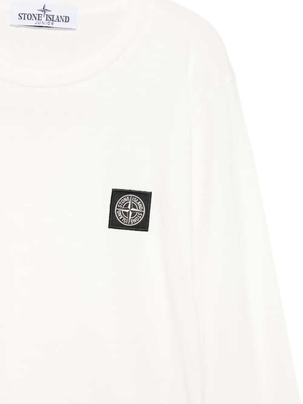 Stone Island Junior logo-patch sweatshirt Wit