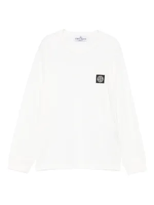 Stone Island Junior ロゴ スウェットシャツ | ホワイト | FARFETCH JP