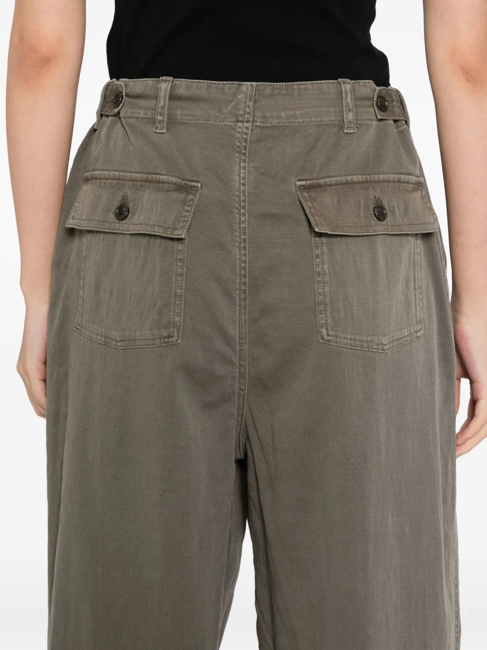 James Perse Drawstring-waist Trousers In Green