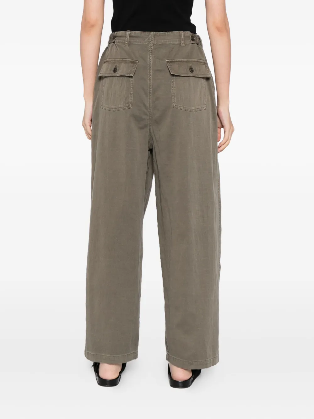James Perse Drawstring-waist Trousers In Green